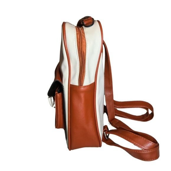 NWOT Daren Piju tan and brown backpack adjustable back straps. Italian